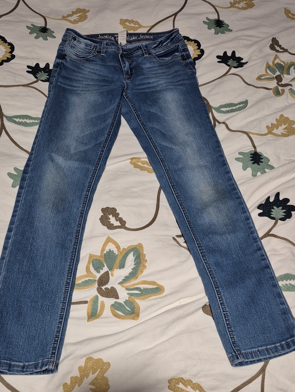 Justify Women's Blue Straight Leg Jeans - Classic Wash